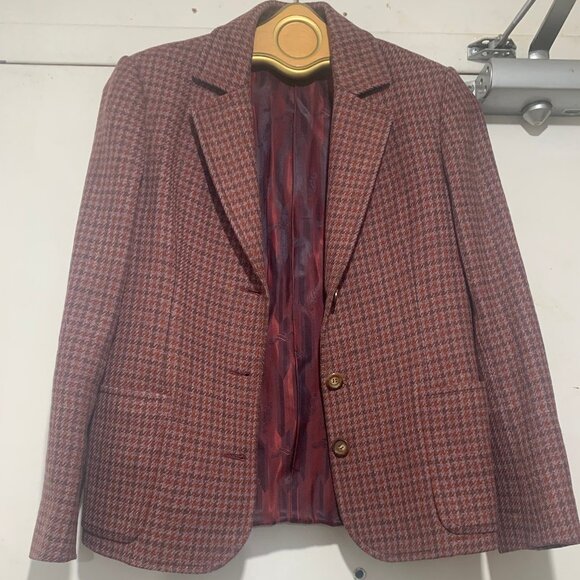 VINTAGE CELINE PARIS WOOL PLAID JACKETS SIZE 38 - Picture 2 of 11